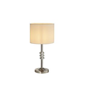 Vinner ABJ-RU002 Krom Kaplama Tek Ayaklı Kristal Taşlı Metal Abajur