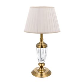 Vinner Bronz Renk Kaplama Gece Lambası Kristal Detaylı Modern Abajur