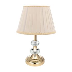 Vinner Bronz Renk Kaplama Gece Lambası Kristal Detaylı Modern Abajur