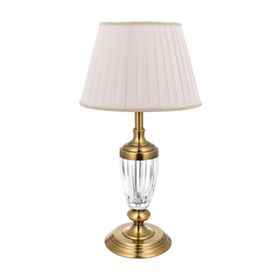 Vinner Bronz Renk Kaplama Gece Lambası Kristal Detaylı Modern Abajur