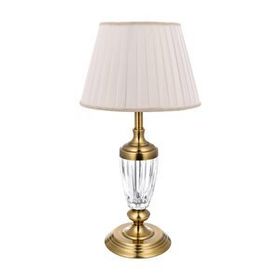 Vinner Bronz Renk Kaplama Gece Lambası Kristal Detaylı Modern Abajur