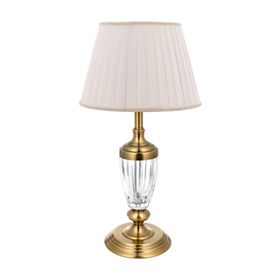 Vinner Bronz Renk Kaplama Gece Lambası Kristal Detaylı Modern Abajur
