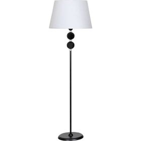 Vinner Delhi Siyah Çift Küre Kristal Taşlı Metal Lambader
