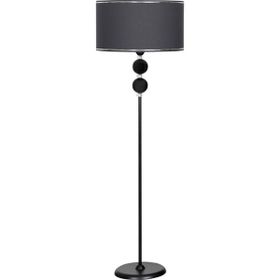 Vinner Delhi Siyah Çift Küre Kristal Taşlı Metal Lambader