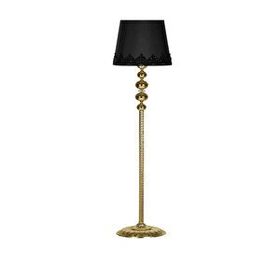 Vinner Gold Burgulu 4'lü Küre Kristal Siyah Dantel Lambader