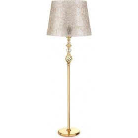 Vinner Helezon Gold Kaplama Kristal Metal Tek Ayaklı Lambader