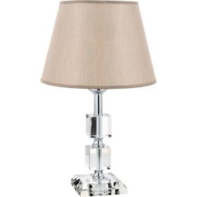 Vinner Krom Kaplama Kare Kristal Detaylı Modern Abajur