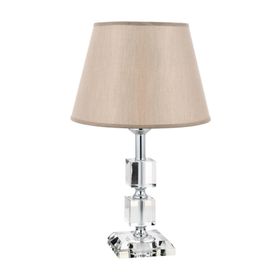 Vinner Krom Kaplama Kare Kristal Detaylı Modern Abajur