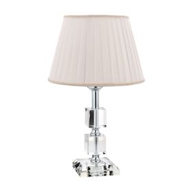 Vinner Krom Kaplama Kare Kristal Detaylı Modern Abajur