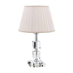Vinner Krom Kaplama Kare Kristal Detaylı Modern Abajur