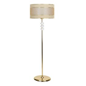 Vinner Lille Gold Kaplama Üçlü Kare Kristal Detaylı Metal Çift Gold Şeritli Mataro Lambader