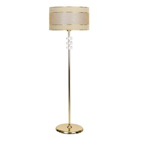 Vinner Lille Gold Kaplama Üçlü Kare Kristal Detaylı Metal Çift Gold Şeritli Mataro Lambader