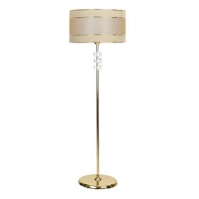 Vinner Lille Gold Kaplama Üçlü Kare Kristal Detaylı Metal Çift Gold Şeritli Mataro Lambader