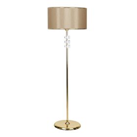 Vinner Lille Gold Kaplama Üçlü Kare Kristal Detaylı Metal Gold Şeritli Vizon Lambader