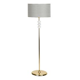 Vinner Lille Gold Kaplama Üçlü Kare Kristal Detaylı Metal Pre Gri Lambader