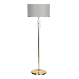 Vinner Lille Gold Kaplama Üçlü Kare Kristal Detaylı Metal Pre Gri Lambader
