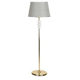 Vinner Lille Gold Kaplama Üçlü Kare Kristal Detaylı Metal Pre Gri Lambader