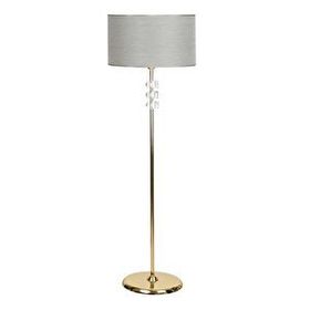Vinner Lille Gold Kaplama Üçlü Kare Kristal Detaylı Metal Pre Gri Lambader