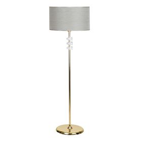 Vinner Lille Gold Kaplama Üçlü Kare Kristal Detaylı Metal Pre Gri Lambader