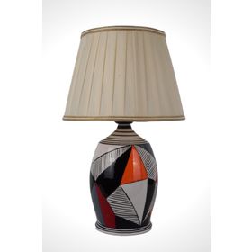 Vinner Luxury Series Origami Pileli Krem Porselen Abajur