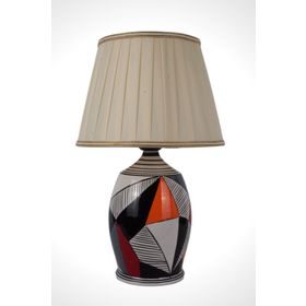 Vinner Luxury Series Origami Pileli Krem Porselen Abajur