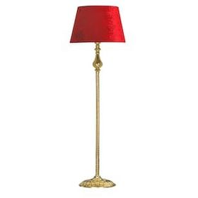 Vinner Madelyn Kırmızı Kadife Gold Kaplama Burgulu Metal Lambader
