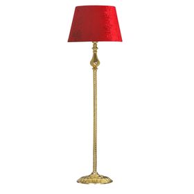 Vinner Madelyn Kırmızı Kadife Gold Kaplama Burgulu Metal Lambader