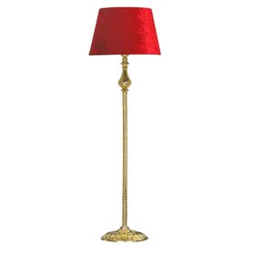Vinner Madelyn Kırmızı Kadife Gold Kaplama Burgulu Metal Lambader