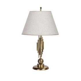 Vinner Marche Mka-01 Beyaz Kırçıl Eskitme Mat Gold Metal Abajur