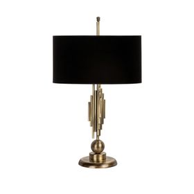 Vinner Marche Mka-01 Siyah Eskitme Mat Gold Metal Abajur