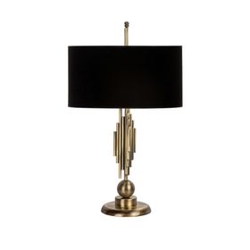 Vinner Marche Mka-01 Siyah Eskitme Mat Gold Metal Abajur