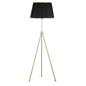 Vinner Noa Eskitme Tripod Boyu Ayarlanabilir Metal Gold Şeritli Organze Siyah Lambader