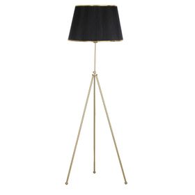 Vinner Noa Eskitme Tripod Boyu Ayarlanabilir Metal Gold Şeritli Organze Siyah Lambader