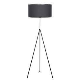 Vinner Noa Siyah Kaplama Tripod Boyu Ayarlanabilir Metal Krom Şeritli Antrasit Lambader