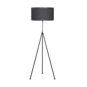 Vinner Noa Siyah Kaplama Tripod Boyu Ayarlanabilir Metal Krom Şeritli Antrasit Lambader