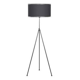 Vinner Noa Siyah Kaplama Tripod Boyu Ayarlanabilir Metal Krom Şeritli Antrasit Lambader