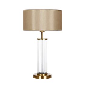 Vinner Nuuk Eskitme Ayaklı Modern Özel Tasarım Cam Gold Şeritli Mataro Abajur