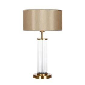 Vinner Nuuk Eskitme Ayaklı Modern Özel Tasarım Cam Gold Şeritli Mataro Abajur