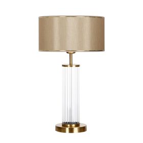 Vinner Nuuk Eskitme Ayaklı Modern Özel Tasarım Cam Gold Şeritli Mataro Abajur