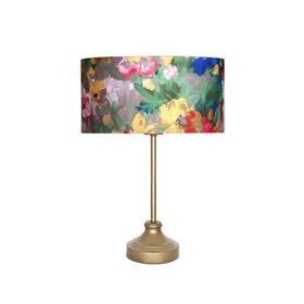 Vinner Onze Violet Eskitme Mat Gold Metal Abajur Masa Lambası