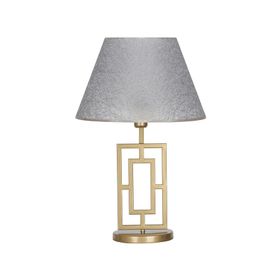 Vinner Puglia Eskitme Mat Gold Metal Gri Kırçıl Abajur