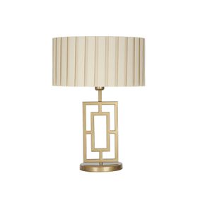 Vinner Puglia Eskitme Mat Gold Metal Kırma Krem Abajur