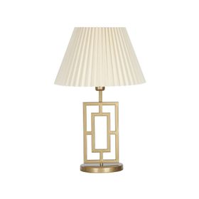 Vinner Puglia Eskitme Mat Gold Metal Kırma Krem Abajur