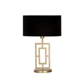 Vinner Puglia Eskitme Mat Gold Metal Siyah Abajur