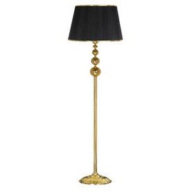 Vinner Vega Gold Üçlü Küre Tek Ayaklı Metal Gold Şeritli Organize Siyah Lambader