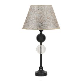 Vinner VNRBRCYA2506003 Bercy Siyah Kaplama Kristal Küre Detaylı Sarı Kırçıl Metal Abajur