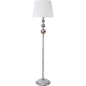 Vinner VNRDHKKLMB032 Doha Krom Kaplama Gövde Işıklı Özel Tasarım Diagonal Ekose Desenli Metal Lambader