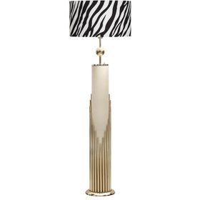 Vinner VNRDOHALMBGLD007 Doha Gold Kaplama Gövde Işıklı Özel Tasarım Zebra Desenli Metal Lambader