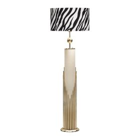 Vinner VNRDOHALMBGLD007 Doha Gold Kaplama Gövde Işıklı Özel Tasarım Zebra Desenli Metal Lambader