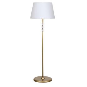 Vinner VNRMADGKLMB075 Madelyn Hasır Koyu Kahve Gold Kaplama Burgulu Metal Lambader